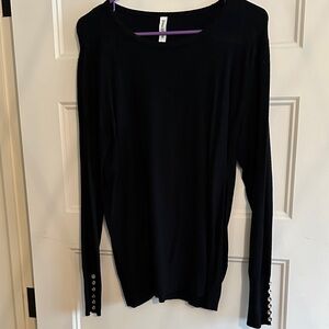 Elegant Black Long Sleeve Women's Top